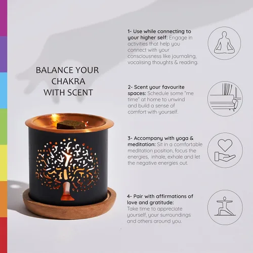 Miniatura 8 de Aromafume - Juego de ladrillos de incienso de 7 chakras, 63 ladrillos y árbol de la vida, juego de incienso sin humo para equilibrio de chakras