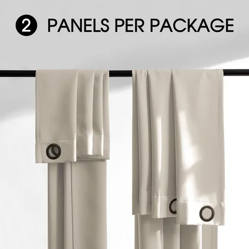 Miniatura 5 de Rutterllow - Cortinas 100% opacas, paneles de cortina con ojales, aislamiento térmico y bloqueo de luz para habitación y sala de estar