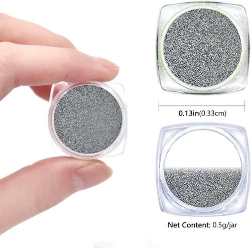 Miniatura 6 de 20 tarros de polvo de uñas cromado, efecto espejo metálico, polvo cromado para uñas, esmalte de gel con holográfico plateado, perla blanca sirena