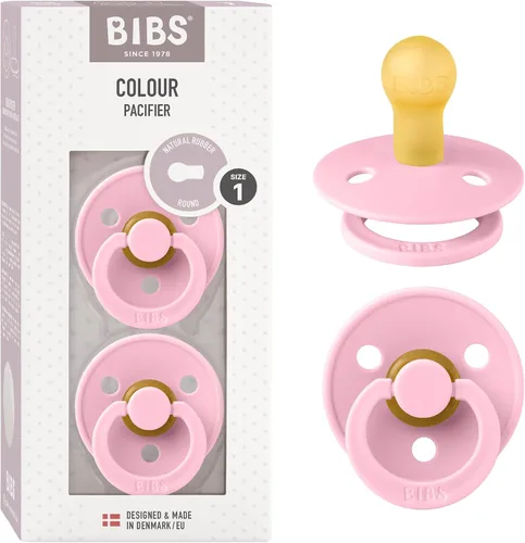 Miniatura 31 de BIBS - Paquete de 2 chupetes Bibs Colour, calmante, libre de bisfenol A, punta redonda, látex de goma natural Noche de vainilla