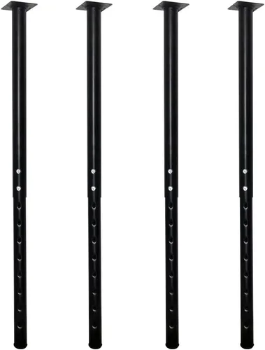 Miniatura 12 de QLLY Patas de metal ajustables para mesa, 24-40 pulgadas, 23.6-39.4 in, pata de escritorio para oficina en casa, juego de patas para muebles