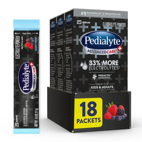 Miniatura 10 de Pedialyte AdvancedCare Plus - polvo electrolítico, con un 33% más de electrolitos y prebióticos preactivos, variedad de estación de hidratación, 80