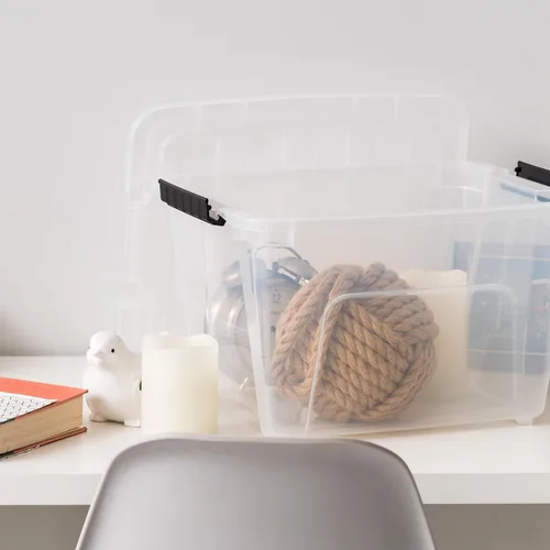Miniatura 9 de IRIS USA 19 QT - Caja de almacenamiento de plástico con tapa y cierres - Paquete de 6 - Sin BPA, solución organizadora transparente, contenedores