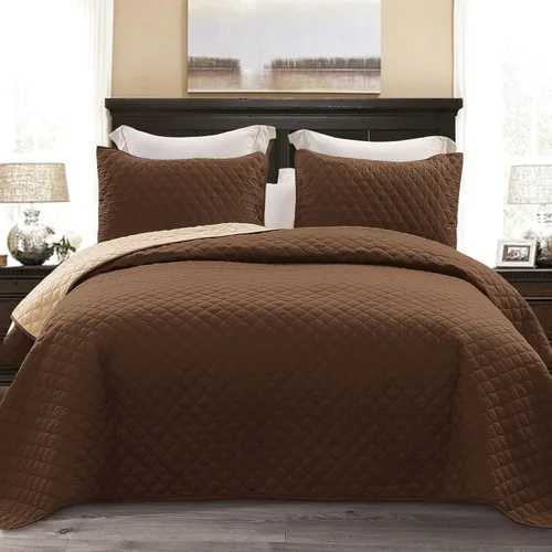Miniatura 28 de Exclusivo Mezcla - Juego de edredón reversible con fundas de almohada, ligero, suave, para todas las estaciones, 90 x 96 pulgadas, tamaño Azul