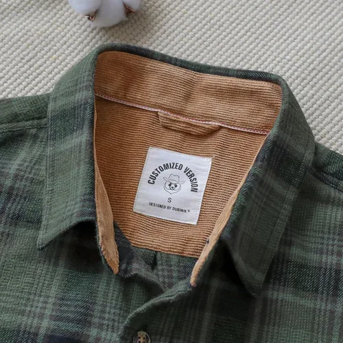 Miniatura 4 de Dubinik Camisas de franela de manga larga para hombre, camisa informal con botones, 100 % de algodón cepillado
