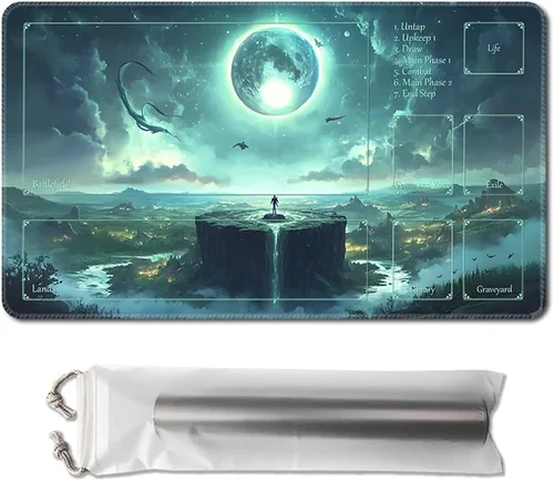 Miniatura 30 de MTG - Tapete de juego de 24 x 14 pulgadas, con parte trasera antideslizante, ideal para entusiastas de los juegos de cartas, tapete de juego TCG