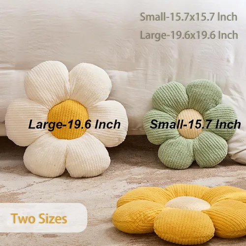 Miniatura 2 de XIAIJIA Cojín con forma de flor, almohada con diseño de flores y margaritas decorativa, cojín para cama, cojín de suelo, cojín suave para asiento