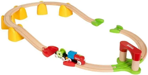Miniatura 5 de BRIO World 33710 - Mi primer tren de batería ferroviario Juego de 25 piezas de tren de madera para niños pequeños Incluye accesorios y pistas