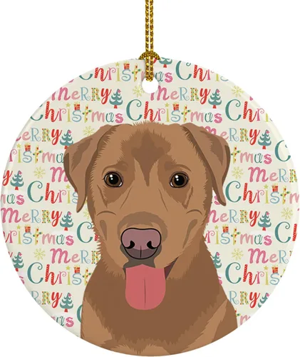 Miniatura 213 de Caroline's Treasures Bulldog Francés Azul de Navidad Adorno de Cerámica Decoraciones Colgantes para Árbol de Navidad para Hogar Navidad, Festividad