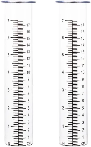 Tubo de Vidrio de Repuesto para Pluviómetro de Capacidad de 7'', 2 Piezas Tubos de Repuesto para Pluviómetro para Jardín Patio Exterior