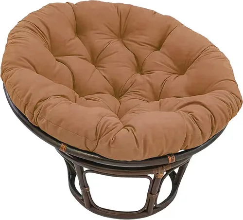Miniatura 12 de HUHJYUGE Cojín de asiento para cesta colgante de 16 x 16 pulgadas, cojín para silla de columpio suave, cojín redondo para silla de huevo colgante