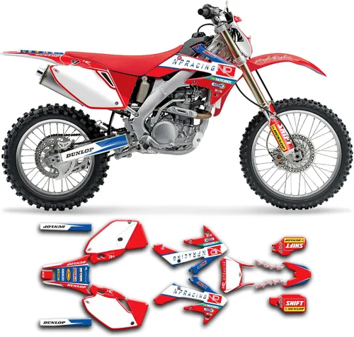 Miniatura 12 de Kit de calcomanías personalizadas para CRF250X 2004 2005 2006 2007, amarillo y blanco, HDCRF25X0416001-KR