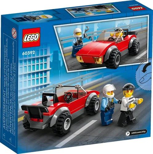 Miniatura 5 de LEGO City Police Bike Car Chase 60392, juguete con vehículo de carreras y juguetes de motocicleta para niños de 5 años más, idea de regalo