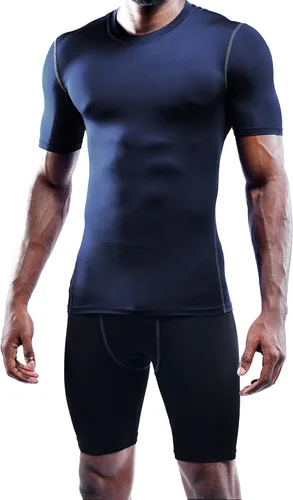 Miniatura 7 de NELEUS Paquete de 3 camisetas de entrenamiento de capa base de compresión atlética para hombre
