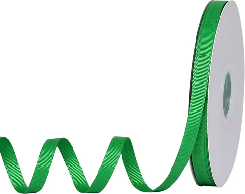 Miniatura 117 de YAMA Rollo de cinta de grogrén sólido, 1 pulgada, 25 yardas para cintas de envoltura de regalos, color blanco