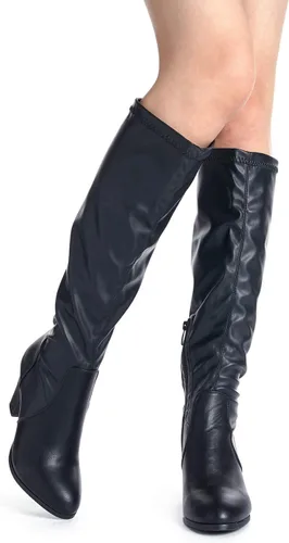 Miniatura 4 de DREAM PAIRS - Botas altas de tacón grueso para mujer, largo por encima de la rodilla