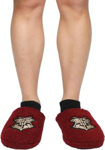 Miniatura 5 de Bioworld Harry Potter Hogwarts Crest - Pantuflas rojas para adultos