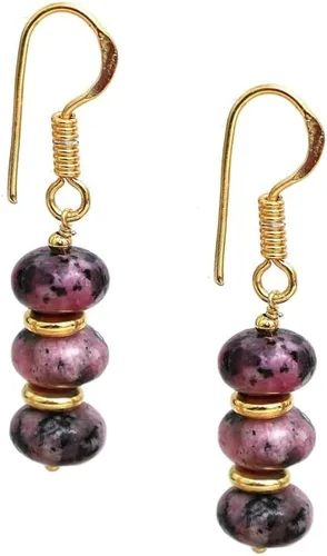 Miniatura 39 de Gempires - Aretes ligeros con cuentas hechas a mano, hipoalergénicos, chapados en oro, aretes colgantes para mujer