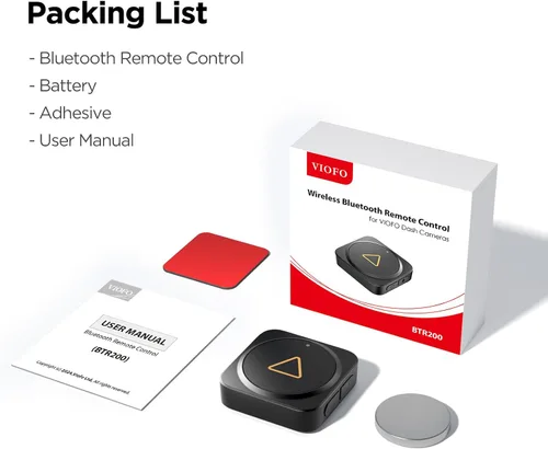 Miniatura 6 de VIOFO BTR200 Control remoto inalámbrico Bluetooth con bloqueo de eventos, función de encendido/apagado MIC&Wi-Fi y HDR para VIOFO A329S/A229 Pro