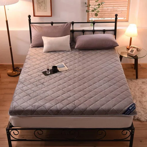 Miniatura 11 de KKCD Colchón de futón japonés de felpa con leche, colchón plegable para dormir, tapete de tatami japonés, suave y portátil, acolchado, azul, 35 x 74