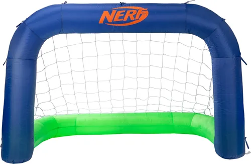 Nerf NERF AirGoal - Juego de portería inflable de fútbol – objetivo juvenil instantáneo + pelota de fútbol de espuma – Inflado en 10 segundos –