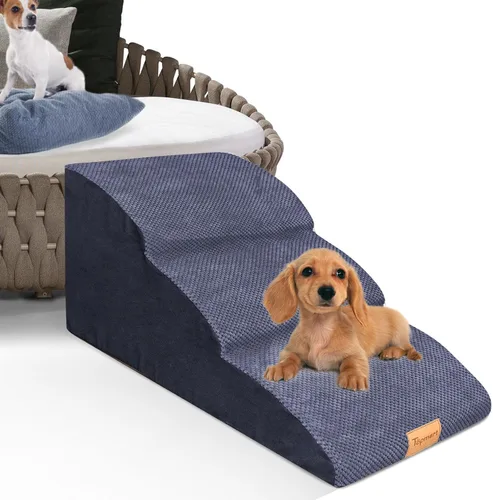 Miniatura 22 de Topmart High Density Foam Pet Steps 2 Tiers,11.8" High,Non-Slip Dog Stairs,Soft Foam Dog Ramp Ladder,Best for Injured,Older Cats,Pets with Joint