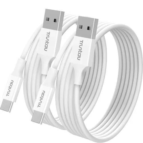 Miniatura 15 de Cable USB A a USB C de 6 pies, cable de carga rápida de 60 W compatible con iPhone 17/17 Pro Max/16/16e/16 Plus/15 Pro Max, Samsung Galaxy Blanco