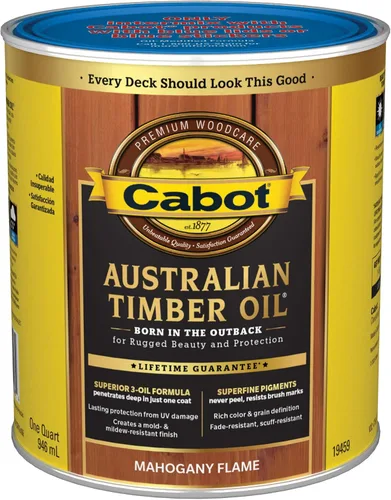 Miniatura 20 de Cabot Aceite de madera australiana para manchas y protector de madera, teca miel, 1 cuarto de galón