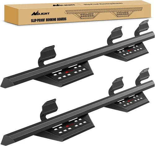 Miniatura 12 de Nilight Estribos para Wrangler JK 2007-2018 y Unlimited de 2 puertas, sistema de doble viga mejorado, escalón lateral, antideslizante, texturizado