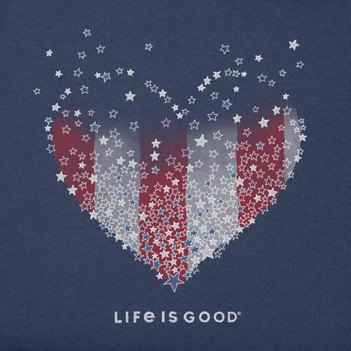 Miniatura 4 de Life is Good. Camiseta de mujer Crusher Vee Corazón de Corazones, Negro Jet