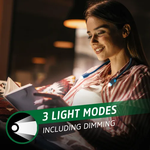 Miniatura 4 de Energizer Luz de cuello recargable, luz LED portátil para lectura y usos manos libres, luz de cuello con brillo ajustable, 100 lúmenes, tiempo