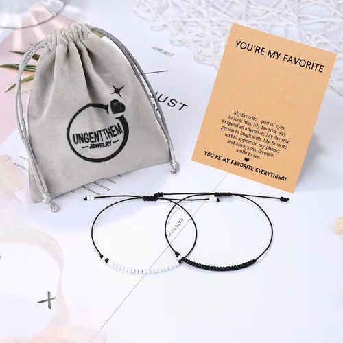 Miniatura 6 de UNGENT THEM - Pulseras Pinky Promise para parejas o mejores amigos juego de pulseras para relaciones a distancia bisutería de regalo para mujeres