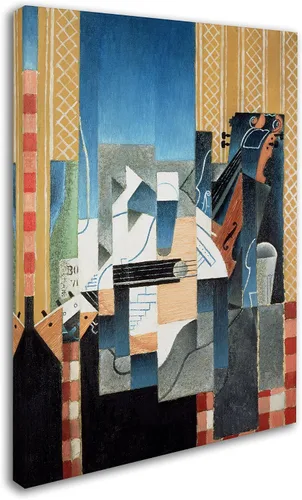 Miniatura 2 de Trademark Fine Art Naturaleza muerta con violín y guitarra obras de arte por Juan Gris, 14 x 19 pulgadas