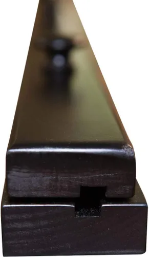 RRD - Percha de edredón para pared (30 pulgadas), estante de madera hecho en Amish, montaje en pared, tapiz rústico (madera de arce, tinte de ébano,