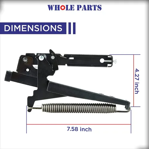 Miniatura 5 de Bisagra para puerta de horno Whole Parts mejorada (negro) Parte # PC020007 [versión mejorada más fuerte], repuesto y compatible con algunos hornos