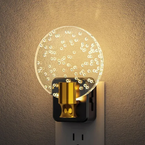 Miniatura 22 de DORESshop Luces nocturnas LED enchufables a la pared, luz nocturna regulable de 3 niveles, luz nocturna decorativa de burbujas, sensor de atardecer