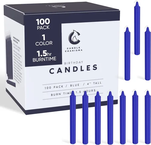Miniatura 7 de Candle Charisma 100 Velas de Hechizo Blancas - Velas Chime de Parafina Sin Fragancia de 4", Sin Humo y Sin Goteo, Velas de Colores, 1.5 Horas
