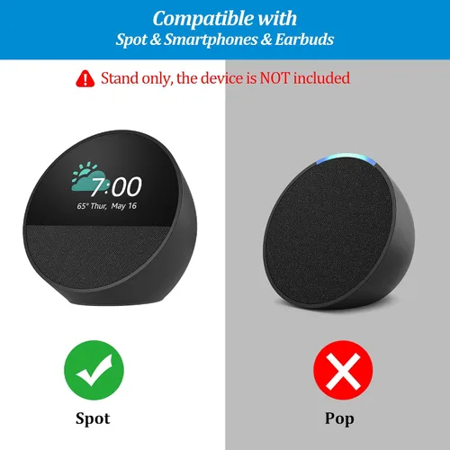 Miniatura 2 de PlusAcc Soporte para Spot con puertos de carga USB-C y USB-A, soporte de escritorio para teléfonos celulares y auriculares, diseño que ahorra Negro