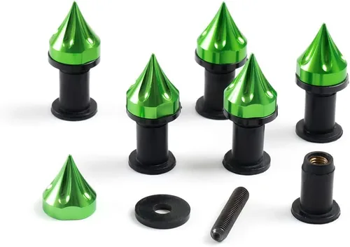 Miniatura 9 de 6 unids negro motocicletas universales parabrisas espigas pernos tornillos parabrisas M5 tornillo carenado placa placa kit de montaje pozo tuercas