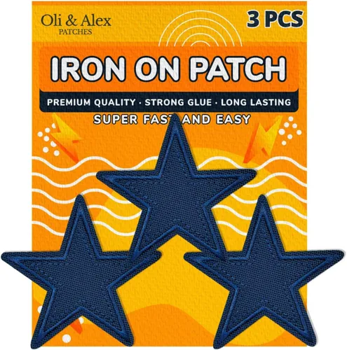 Miniatura 7 de Parches para planchar - Parche de estrella blanca para planchar en 1 unids Parche bordado Applique Star S-43
