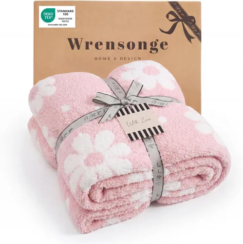 Miniatura 16 de WRENGONGE - Manta a rayas de color caqui, suave, acogedora, mullida, cálida, para sillón, sofá, cama o viajes, ligera, 50 x 70 pulgadas, regalo