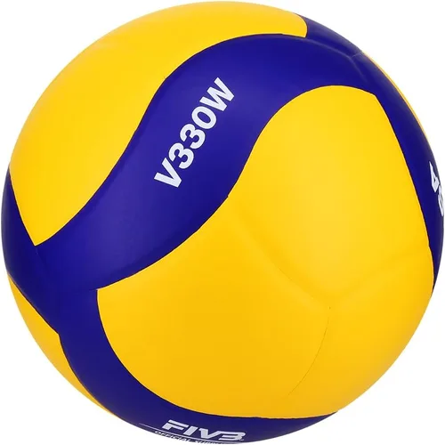 Miniatura 3 de Mikasa V330W, voleibol de juego de club de competición para interior, Azul/Amarillo
