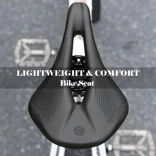 Miniatura 7 de ROCKBROS Asiento de bicicleta ligero de fibra de carbono, cómodo asiento de bicicleta de carretera, accesorios de bicicleta para hombres y mujeres