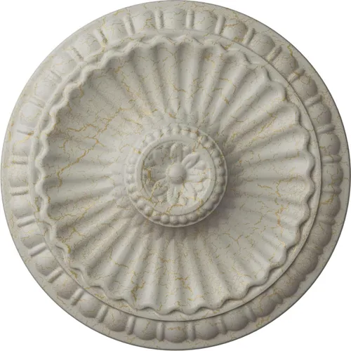 Miniatura 53 de Ekena Millwork CM11LI Medallón de techo Linus, 11 1/4"OD x 1 1/8"P 11 1/4", imprimado en fábrica Primed
