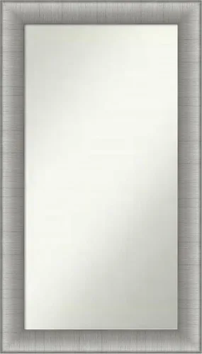 Miniatura 189 de Amanti Art Espejo de baño plateado para sobre fregadero, 28 x 47 pulgadas, espejo rectangular de plata imperial, marco de madera tradicional de gran