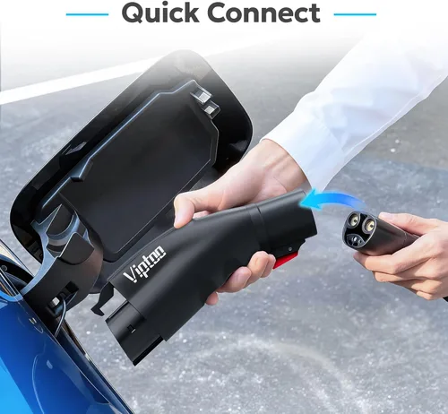 Miniatura 8 de Adaptador para cargador Tesla a J1772 EV [solo a J1772], convertidor de hasta 60 amperios 250 V CA con bloqueo de seguridad de presión, compatible