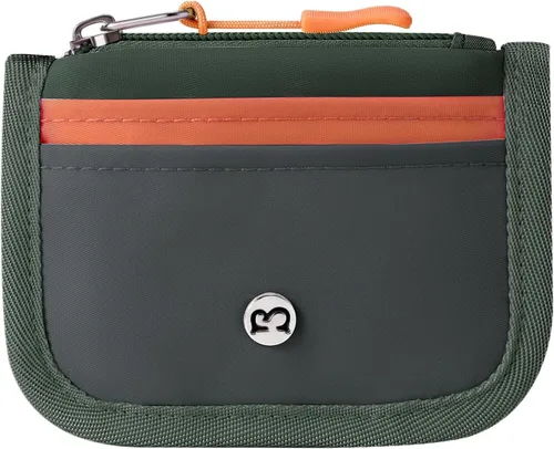 Miniatura 7 de Babysun Mini tarjetero Rfid delgado con bolsillo con cremallera para cambio/3 ranuras para tarjetas/llavero, cartera pequeña delgada para tarjetas
