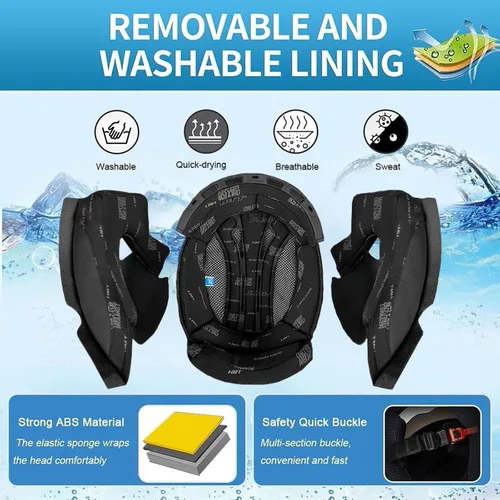 Miniatura 5 de Casco modular de motocicleta con Bluetooth abatible de cara completa aprobado por DOT FMVSS-218 con doble visera, multiventilación, diseño