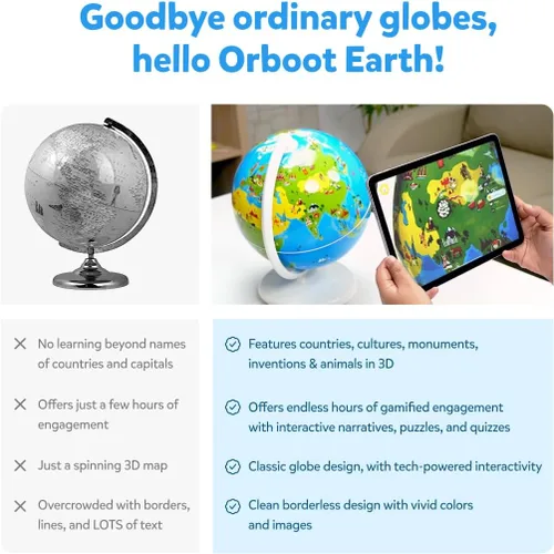 Miniatura 3 de Orboot de Shifu: El globo terráqueo educativo de realidad aumentada Juguete Stem para niños y niñas de 4 a 10 años Ideal para regalo
