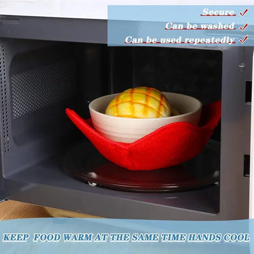 Miniatura 4 de Patelai Juego de 8 recipientes para microondas acogedores para comida caliente, de 7.5 pulgadas, aptos para microondas, multiusos, a prueba